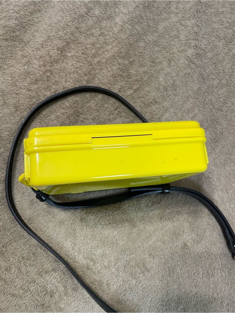 Marc by Marc Jacobs Yellow Crossbody Cassette Bag with Black Strap - Picture 10 of 12
